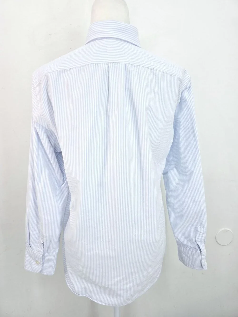 J. Crew Men’s Light Blue and White Oxford Slim Flex Button Down Shirt Men M